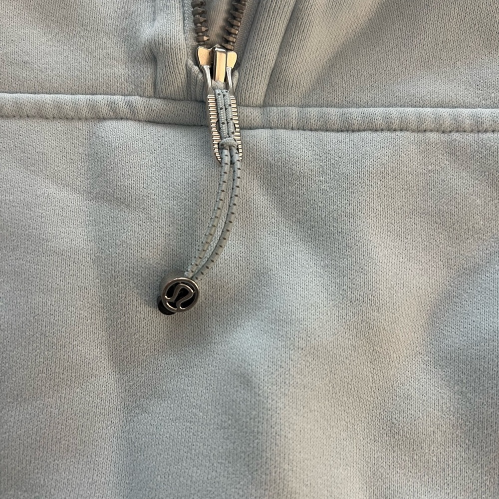 Lululemon Light Blue Half Zip Scuba Cropped